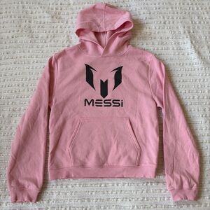 Messi Collection Pink Pullover Sweatshirt Hoodie Size Kids Large / Women’s Small